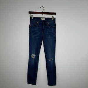Madewell Women's Size 23 9" High Rise Skinny Crop Denim Jeans